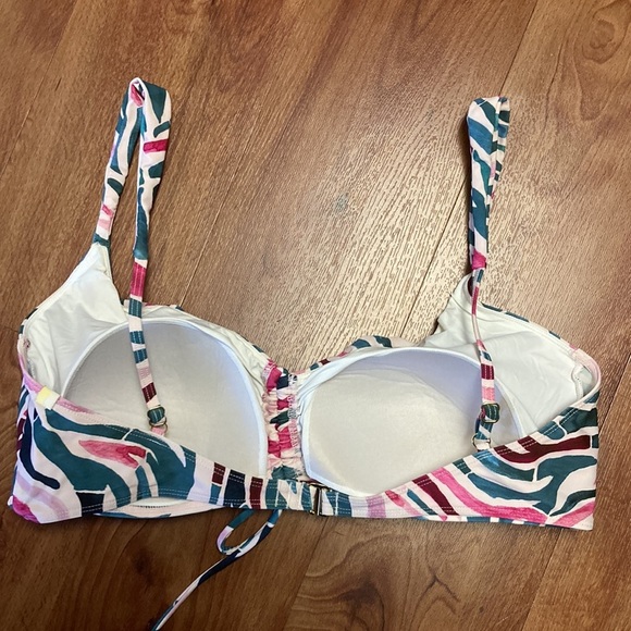Summersalt Cinched Bikini in Watercolor Zebra Print Size 14 - Picture 5 of 7